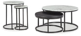 Prime Furniture - Ashley Furniture - Jusmour Table (Set of 4) - Occasional Nesting TBL (4/CN) / Black/White - T161-14